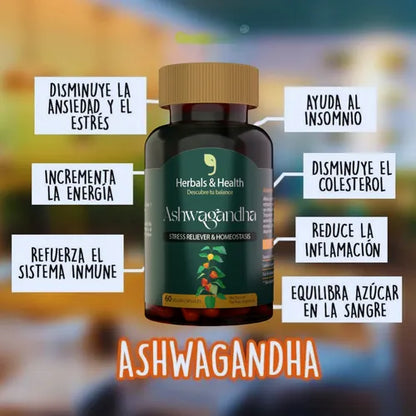 Ashwagandha - Capsulas para reducir el estrés