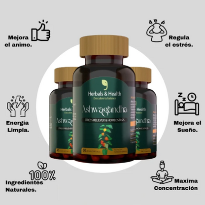 Ashwagandha - Capsulas para reducir el estrés